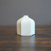 Six Sided White Bud Vase #KT117