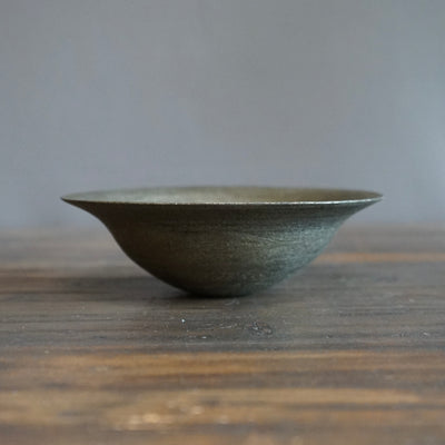 Pewter Coated Rimmed Dessert Bowl #K03A