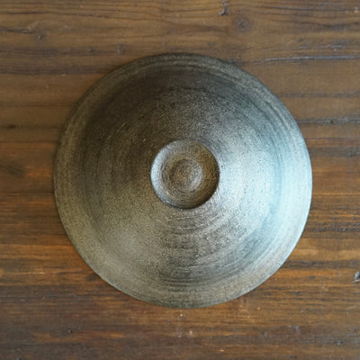 Pewter Coated Rimmed Dessert Bowl #K03B