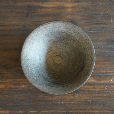 Pewter Coated Rimmed Dessert Bowl #K03D