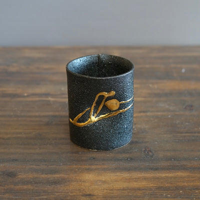 Gilded Coal YUNOMI Tea Cup #HT416B