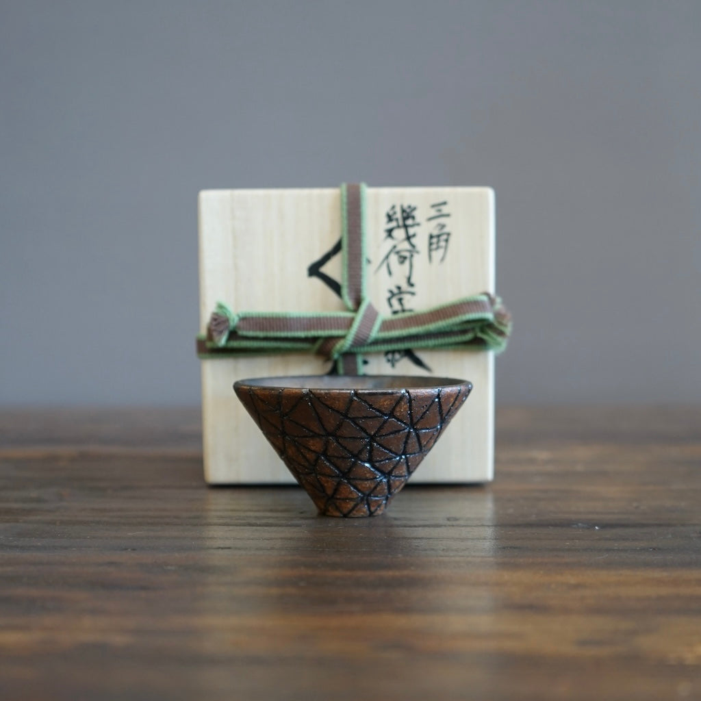 Geometric Inlay GUINOMI Sake Cup #OMT97BE