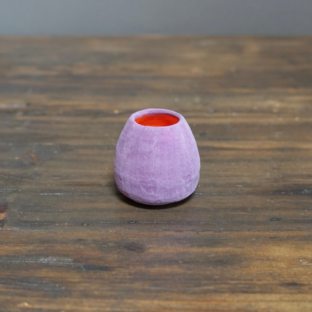 Lavender / Red Mini Dino Vase #JT366J