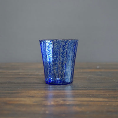 Blue Lace Glass Tumbler #U1O