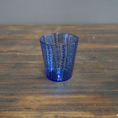 Blue Lace Glass Tumbler #U1P