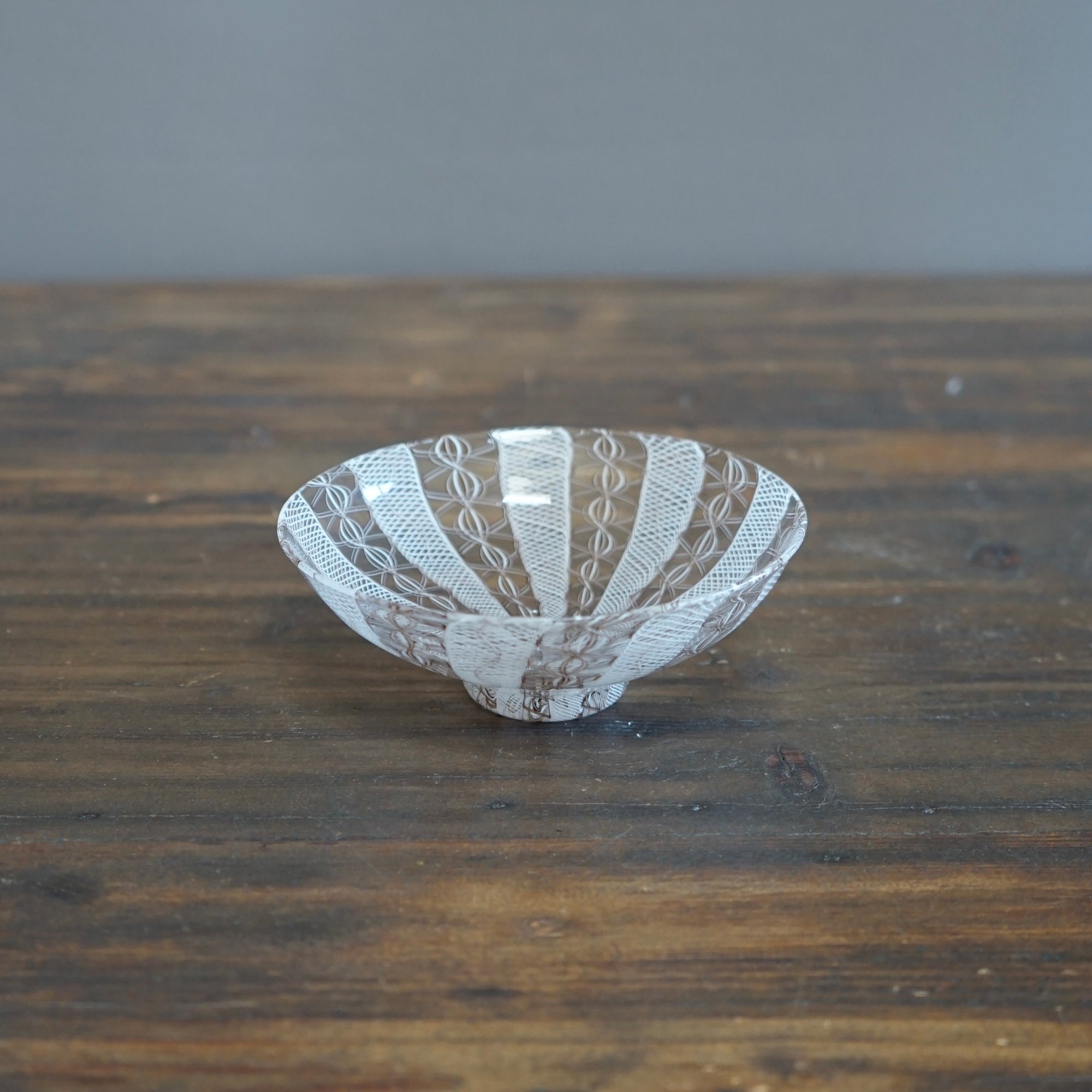 White Lace Glass Bowl #U5B