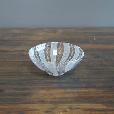 White Lace Glass Bowl #U5F