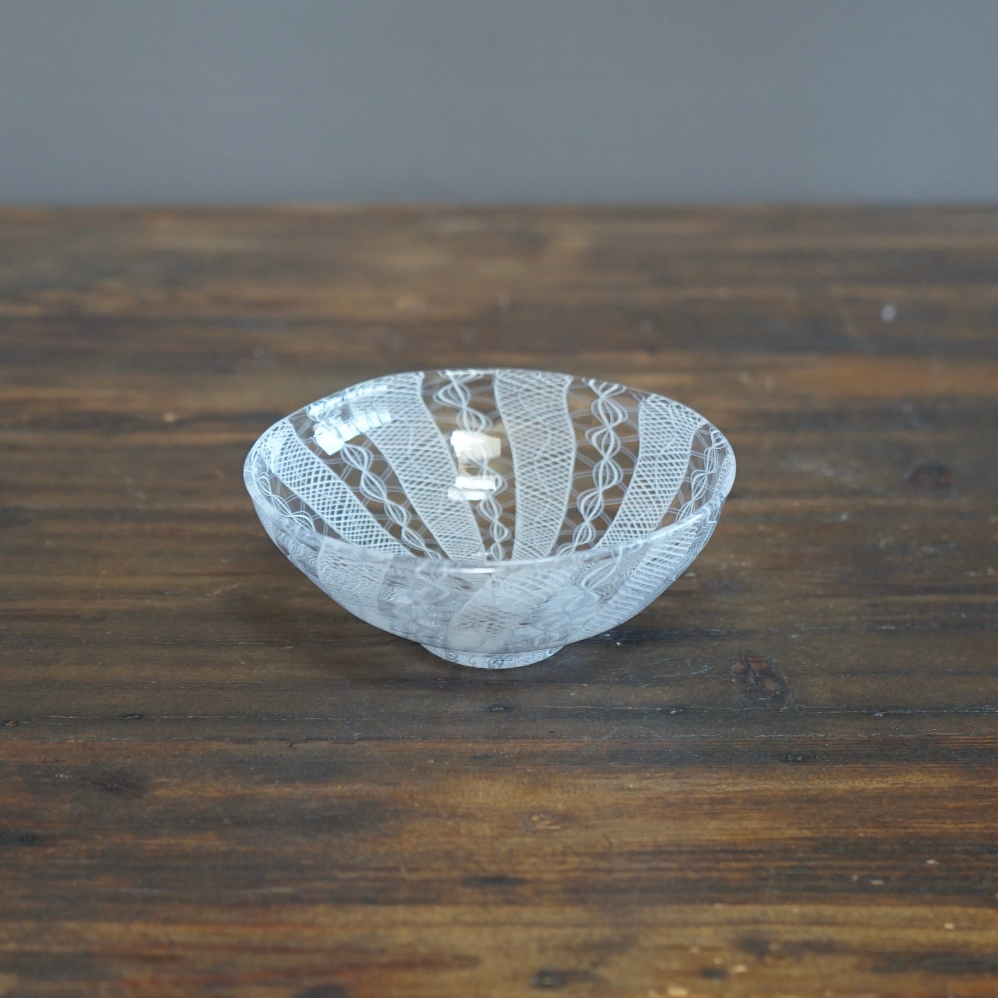 White Lace Glass Bowl #U4i