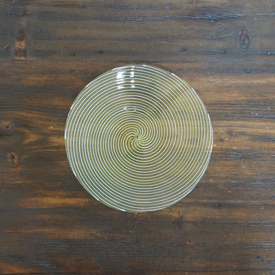 Yellow Glass Spiral Plate #U6B