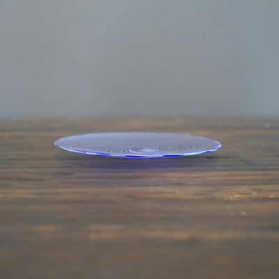 Blue Glass Spiral Plate #U6C