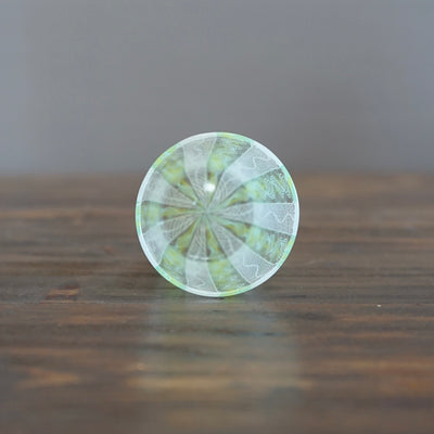 Green Lace Glass Sake Cup #U11B