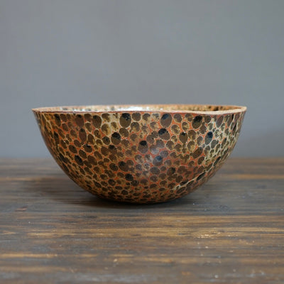 Brown Dots Serving Bowl #LK781B