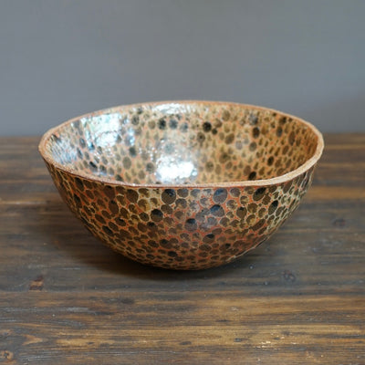 Brown Dots Serving Bowl #LK781B