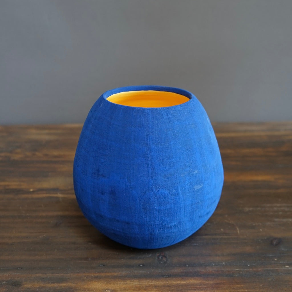 Blue / Yellow Dino Vase #JT346B