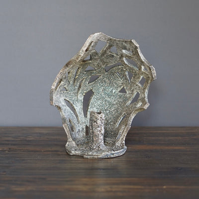 Silver Sculpture Flower Vase #HT430