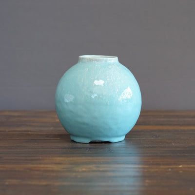 Sky Blue Caviar Globe Vase #LK813C