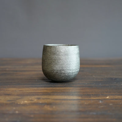 Pewter Coated Tea Cup #KO2B