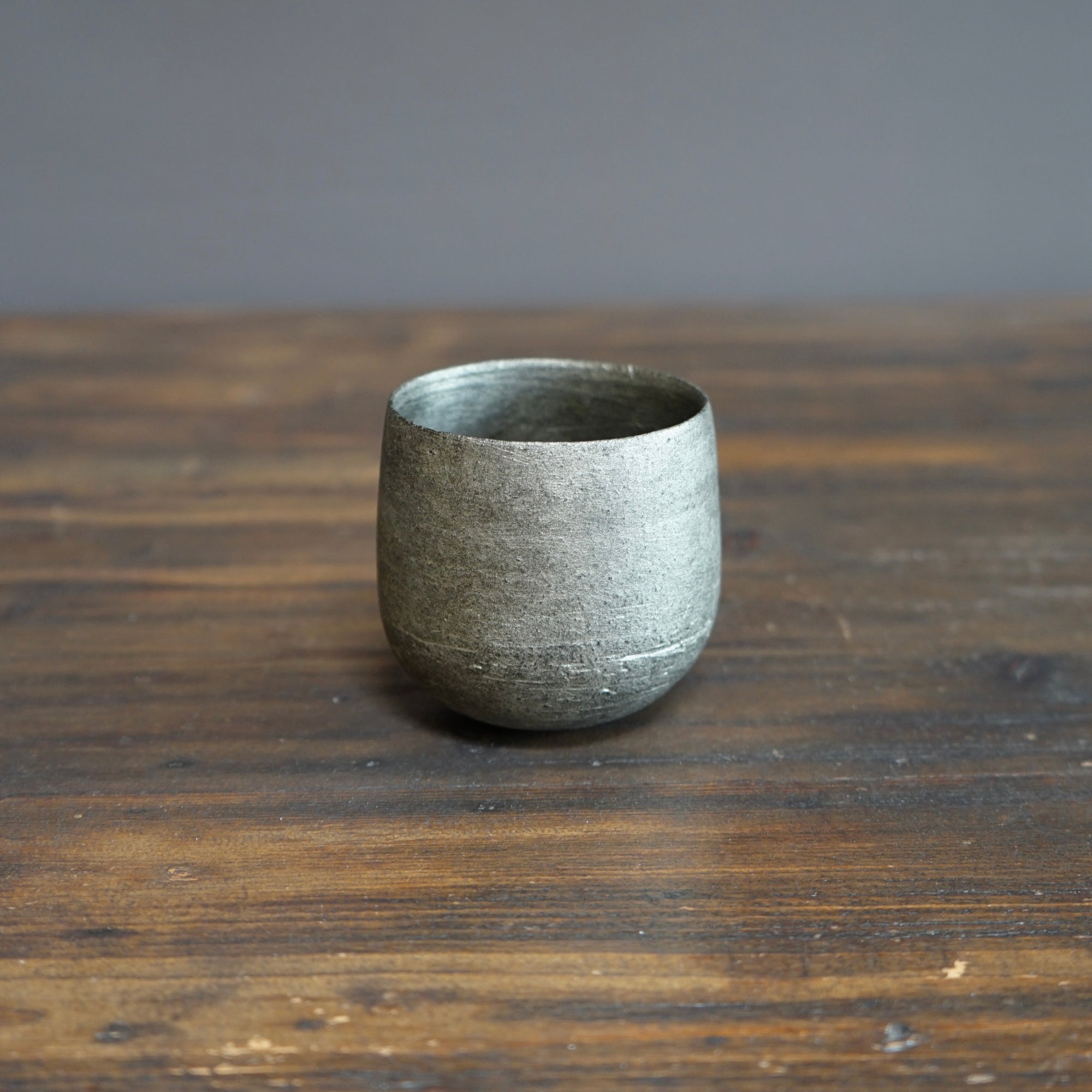 Pewter Coated Tea Cup #KO2B