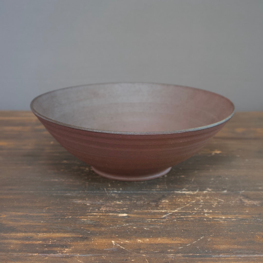 Round Walnut Tray #TS1036 - Sara Japanese Pottery