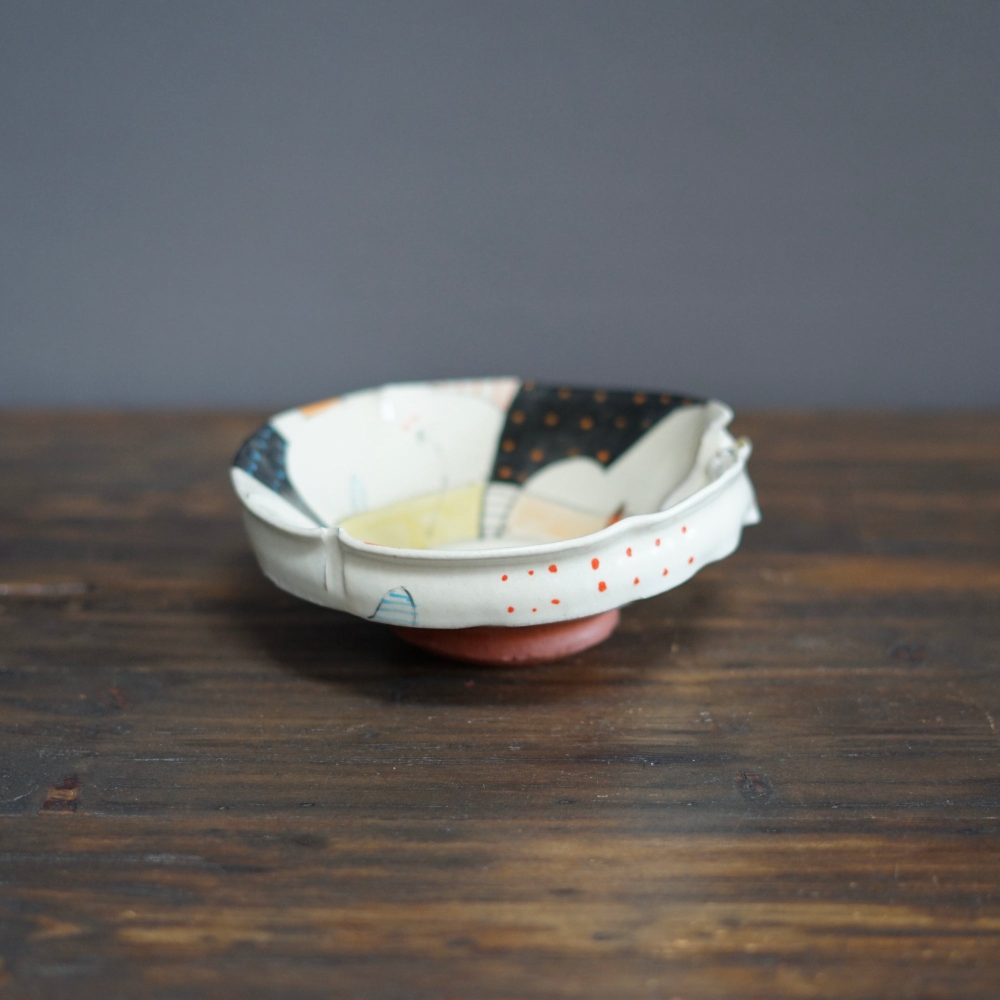 "Schematics" Small Serving Bowl #BC32