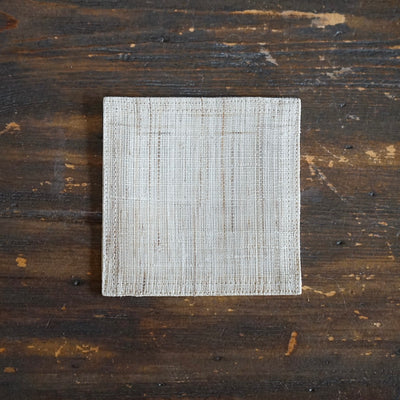 Linen Coaster Natural White