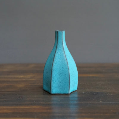 Six Sided Blue Mini Vase #KT83