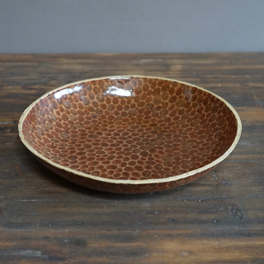 Dots Brown Deep Plate #LK806A