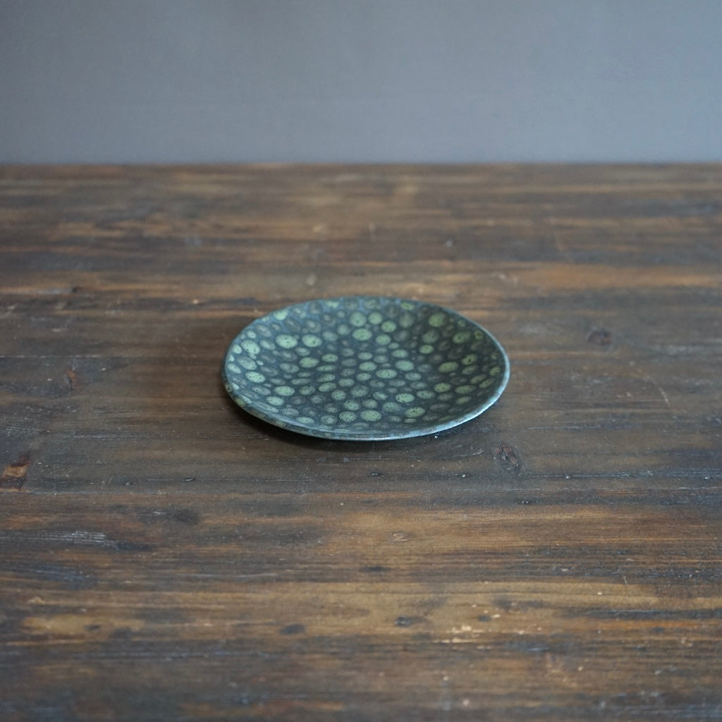 Dots Green Small Plate #LK810D