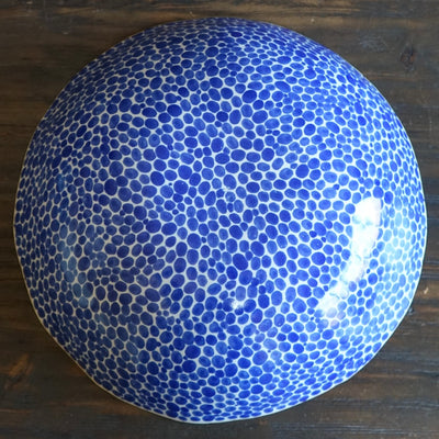 Blue Dots Serving Bowl #LK801