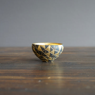 Gilded Geometric Inlay GUINOMI Sake Cup