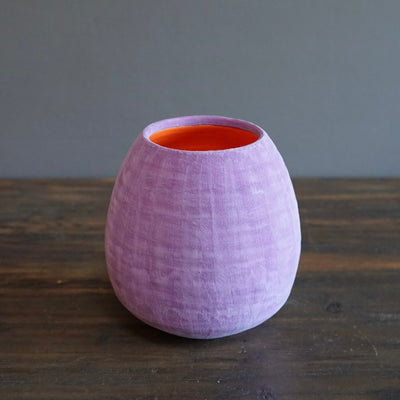 Lavender / Orange Dino Vase #JT360E