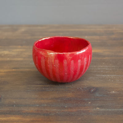 Round Red Glaze Tea Cup #HT361C