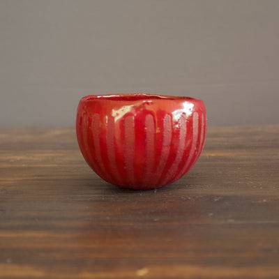 Round Red Luster Tea Cup #HT361E