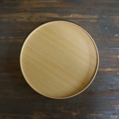 Small Ash Wood Circle Tray #C69-12