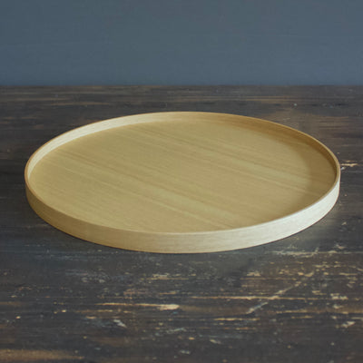 Large Ash Wood Circle Tray #C69-13