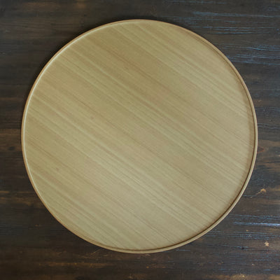 Large Ash Wood Circle Tray #C69-13