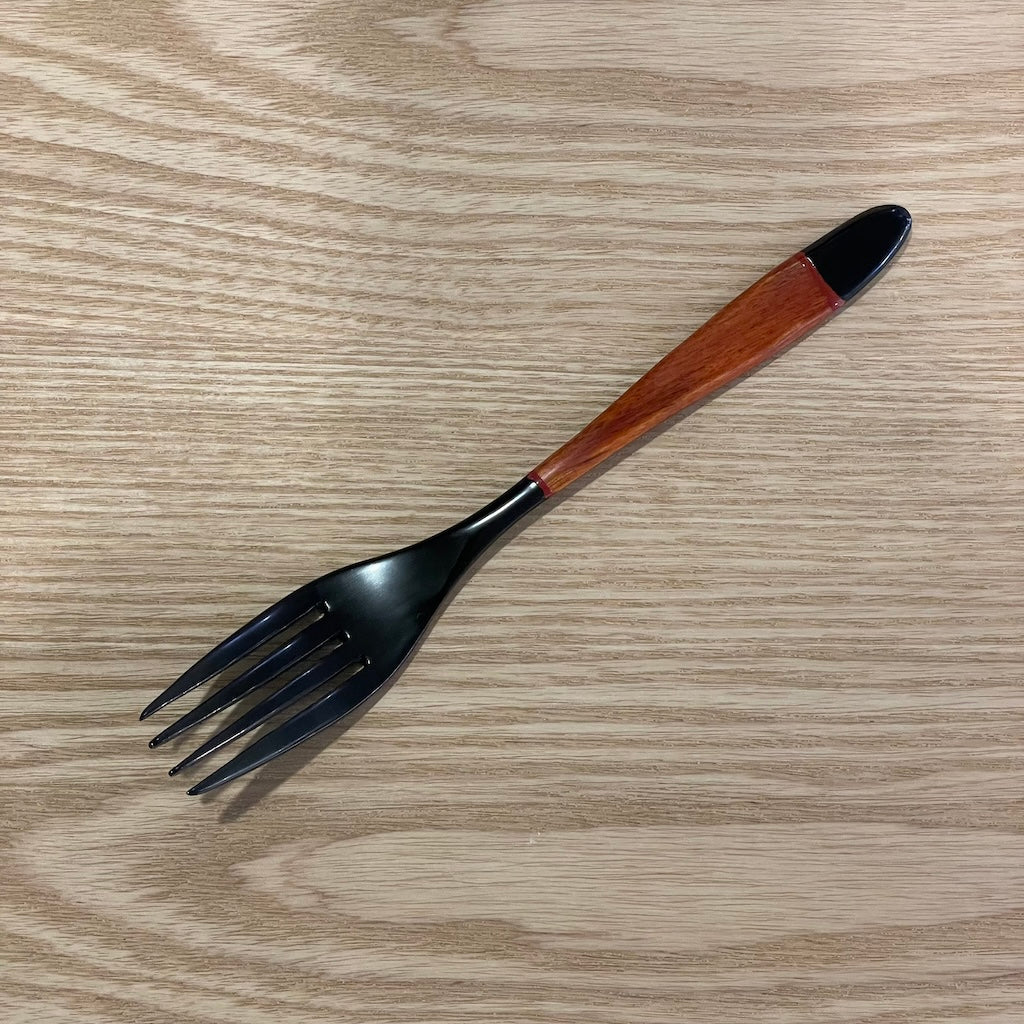 2 Tone Black Lacquer Fork #F91-8