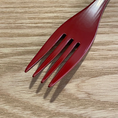 2 Tone Red Lacquer Fork #F91-7